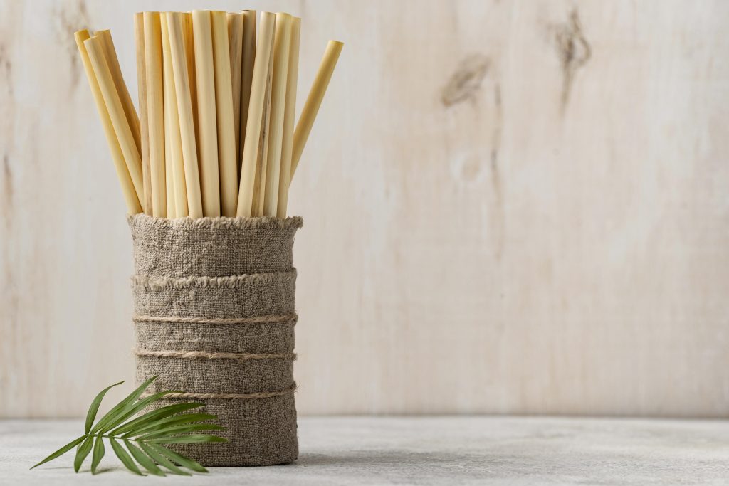 plastic free-bamboo straw